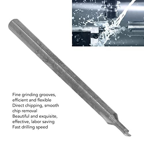 Image of Kadimendium Dovetail End Mill Cutter Carbide 2 Flute Metric Metalwork Cutting Endmill Tool 3mm Dovetail End Mill Cutter (3 X 45 Degree X 40L)