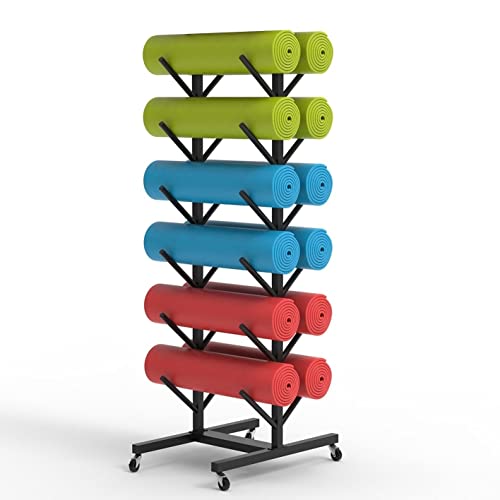 Support de rangement pour tapis de yoga à roues meuble à rouleaux
