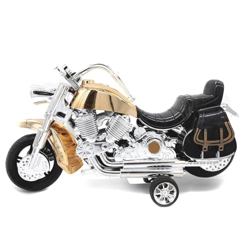 Image of Panther Bike Toy | Stylish Motorbike | Normal Bike Toy | Racing Toy Bike with Fairy Design | for Kids, Boys & Girls | Easy to Use & Play | Multicolor | Color - Golden-Silver (O-1H65)
