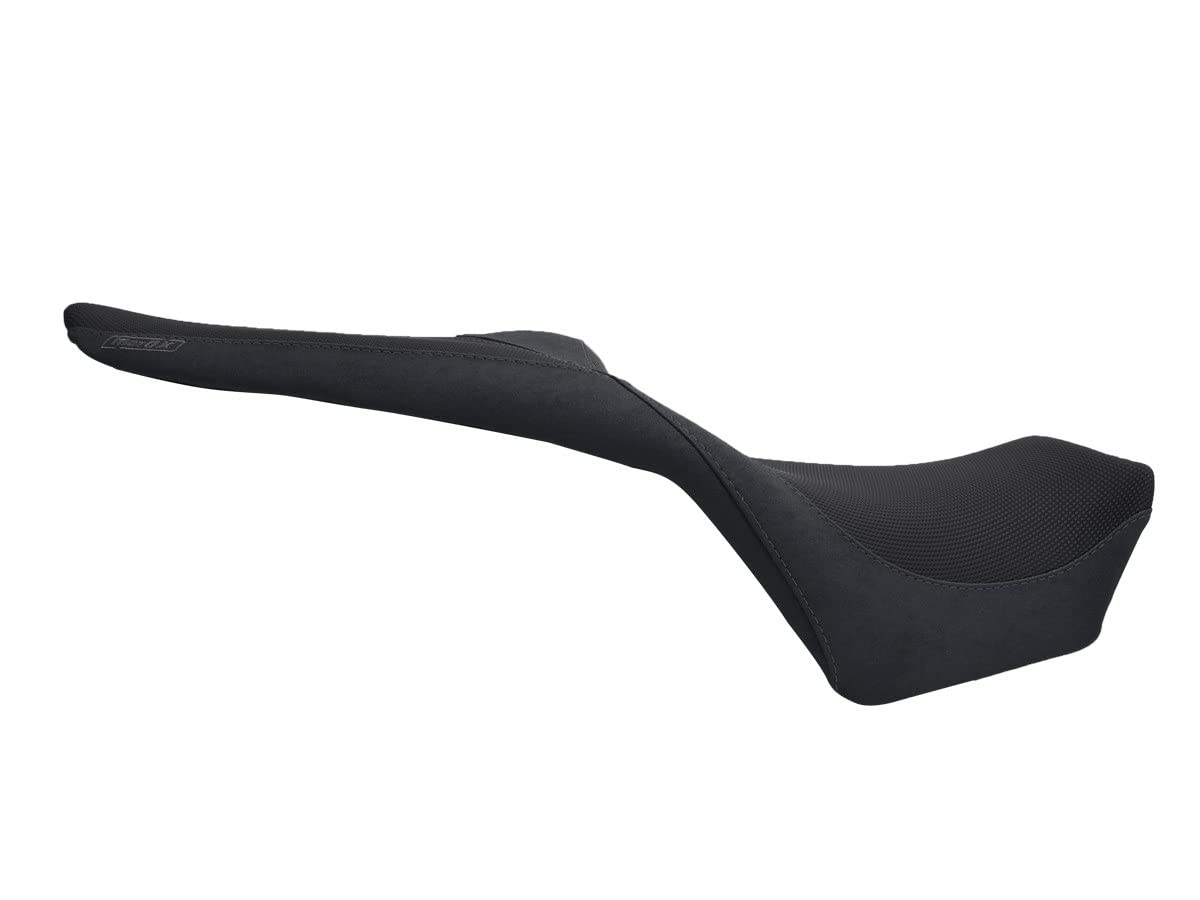 Funda de Asiento Compatible con Honda VFR 1200F 2010-2015 Color Negro con Costuras Grises