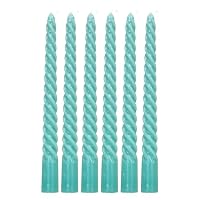 Levandeo Lot De 6 Bougies Torsadées Rouges - 20 Cm De Haut - Ambiance Romantique Et Chaleureuse