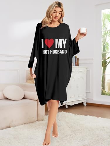Image of CRIPOM Plus Size Moo Moos for Women Oversized Sleep Shirts for Women Oversized Nightgown with Pocket Fit S-5XL