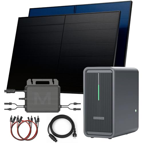 SUNNIVA® 1000W Balkonkraftwerk mit 2,24 kWh Speicher MARSTEK B2500-D, BIFAZIAL FULLBLACK...