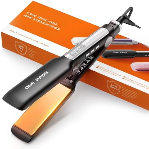 Piastra per Capelli Professionale Faszin, Piastre in Titanio Larg...