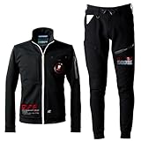 [ワークル] アイズフロンティア アイズ 2025年 秋冬 上下セット ヘビージャージーウェア 長袖 ジャージ ストレッチ UVカット カジュアル 作業着 作業服 5340 5343 ((当店限定)01.R.ブラック,L)