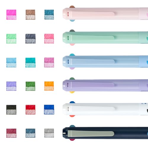 Bolígrafos Gel 3 en 1 Woomer 6 unidades 18 colores 0.5 mm miniatura 1