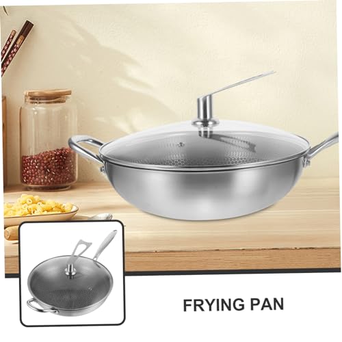 Wok de acero inoxidable con recubrimiento honeycomb y tapa miniatura 2