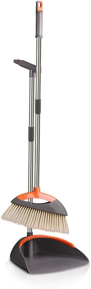 家庭用ほうきとちりとりセット、オフィス用ほうきとちりとりコンボ、キッチンオフィス屋内ロビー掃除用の直立型ちりとり付きロングハンドルほ