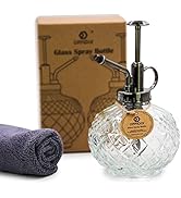 OFFIDIX Plant Mister, 300ML Vintage Glass Spray Bottle with Plastic Top Pump, Small Decorative Sp...