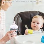 3 Pack Manches en silicone pour Avent Bouteilles pour bébé en verre naturel, Porte-Bouteille Anti Breakage pour bébé, Compatible Philips AVENT Bouteille pour bébé naturelle en verre 4 oz(Grey+Dark Blue+Apricot)