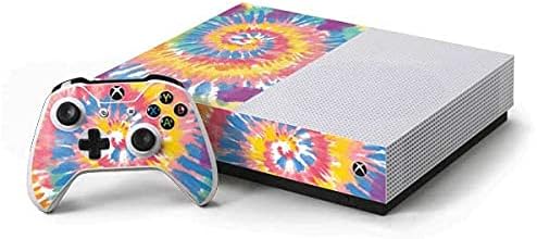 Skinit Decal Gaming Skin Compatible with Xbox One S All-Digital Edition Bundle - Originally Designed Rainbow Tie Dye Design