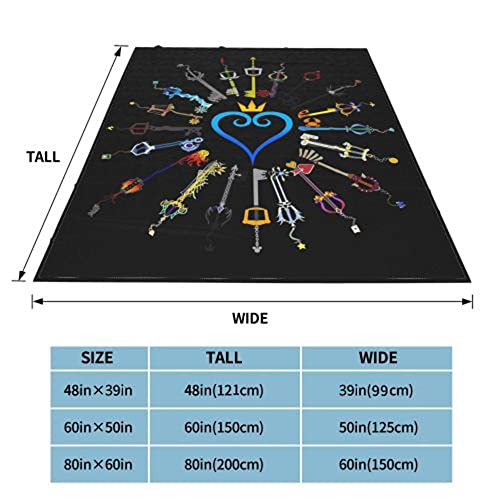 Hearts-Keyblades Ultra Soft Fleece Blanket Flannel Velvet Plush Throw Blanket,60X50In #TOP6