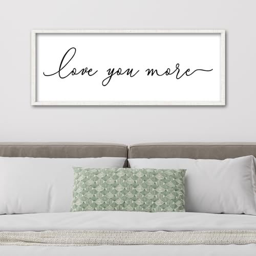 ZZJJHYWGQ Love You More Wall Decor Art White 4015