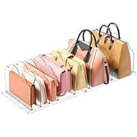 Lifewit 2 Stück Handtaschen Trenner Aufbewahrung, Verstellbar Taschen Organizer Schrank, Acryl Handtaschenorganizer Taschenständer, Regaltrenner für Clutch Tragetaschen Shirts Bücher, 35 x 24 cm/14x9\