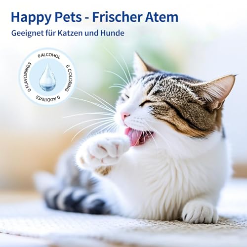 Pcpetclear - Mundwasser Für Hunde Und Katzen - Zahnsteinentferner - Trinkwasserzusatz - Schützt vor Plaque Und Zahnstein - Frischer Atem - Keine Bürste Erforderlich - 380ml Stück (1)