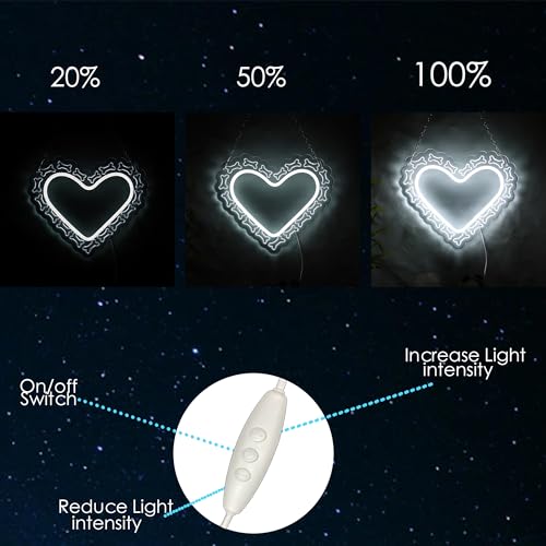 Image of Skeleton Heart Neon Sign for Halloween Party Decor,Halloween Neon Sign Dimmable LED Neon Light Sign for Playroom Light Man Cave Game Room Bar Halloween Gifts
