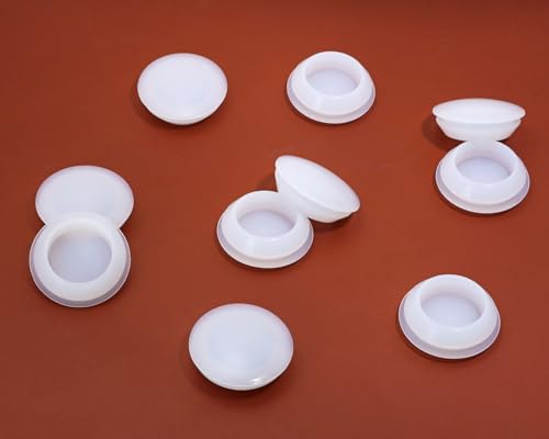 Image of ONLYKXY 10 Pcs Clear Silicone Round Snap in Type Locking Furniture Hole Plugs Button Protective Cover Cap Head,Universal (28mm /1.1inch)