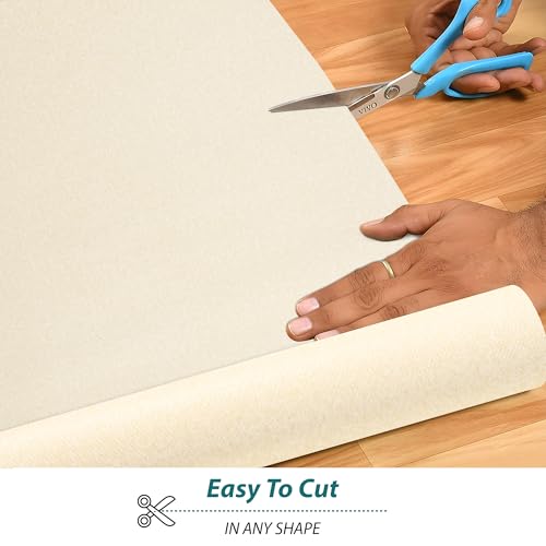 Image of Kuber Industries 2 Pcs EVA 1.5 Mtr Anti Slip Shelf Liners for Kitchen Shelves | Multipurpose Cupboard Mat for Wardrobe | Kitchen Shelf Mats Roll | Cream