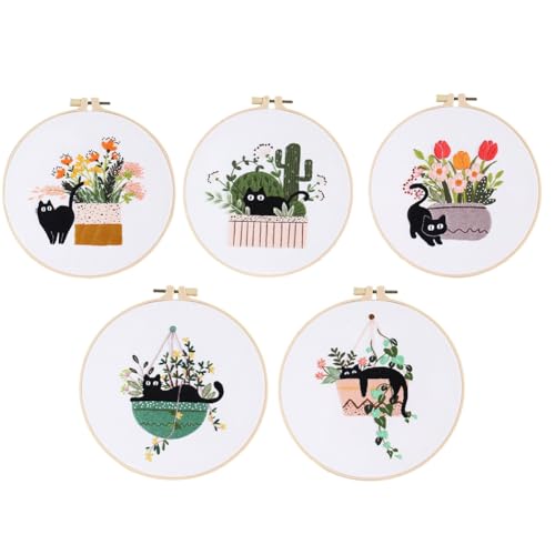 Kit broderie débutant adulte pour surmonter le stress grâce à l'art du fil manuel