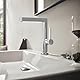 hansgrohe Waschtischarmatur Finoris, Wasserhahn Bad mit Auslauf Höhe 230 mm, mit Push-Open Ablaufgarnitur, Badarmatur wassersparend, 120° drehbar, Chrom