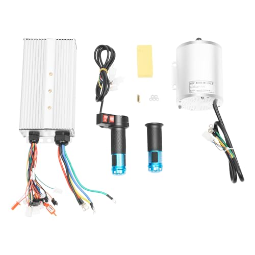 Brushless DC Motor Kit, 72V 3000W BLDC Motor Kit with 3-Speed Controller & Throttle, High Speed Electric Bike Kits for Scooters & Go-Karts