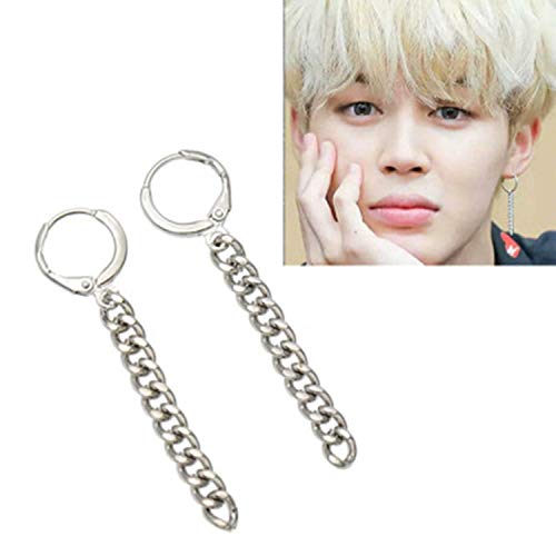 PPX 6 stuks Kpop Bangtan Boy Album Jimin ketting oorbellen Korean modesieraden, oorstekers punk drop dangle dubbele… - Image 5
