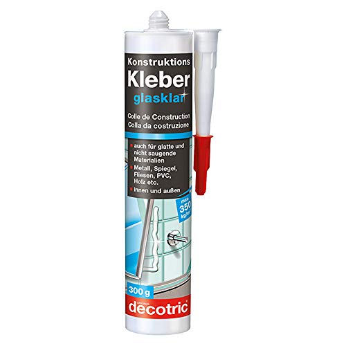 Preisvergleich Produktbild 4 x 300 g Decotric Konstruktions Kleber glasklar 1,6 kg