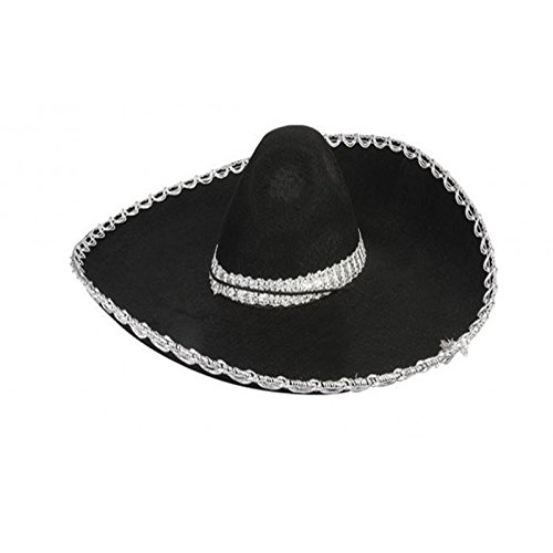 Chapeau mariachi en feutre 55 cm, Unique, taille unique