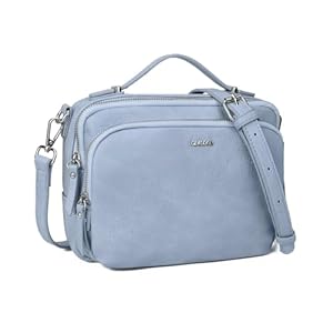 Gladdon Umhängetasche damen,Schultertasche mit Reißverschluss, Crossbody Tasche, Leder Handtasche Klein, Womenswear…