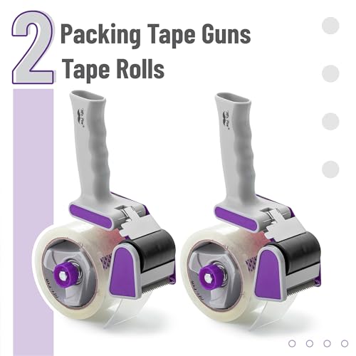 Image of Mr. Pen- Heavy Duty Packing Tape Dispenser Gun, 2 Inch | 2 Pack with 2 Clear Tape Rolls, Handheld Tape Gun for Moving, Shipping, Sealing Boxes & Packaging