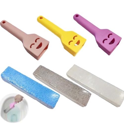 SULIUDAJI 3 Pezzi Pietra Pomice Per Wc Con Maniglie - Per Pulizia Di Wc, Barbecue, Cucina, Bagno