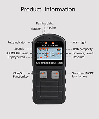 newrichbee [Versão de Atualização] Detector de Radiação Nuclear de Alta Sensibilidade, Detector de R