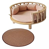 ■Loits■Pilose pet bed PETMAKER Round Dark Brown Polyester Bolster Dog/Cat Bed