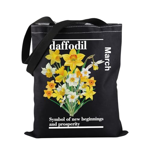 Bolsa Tote March Daffodil PWHAOO símbolo de nuevos comienzos y prosperidad para amantes del narciso