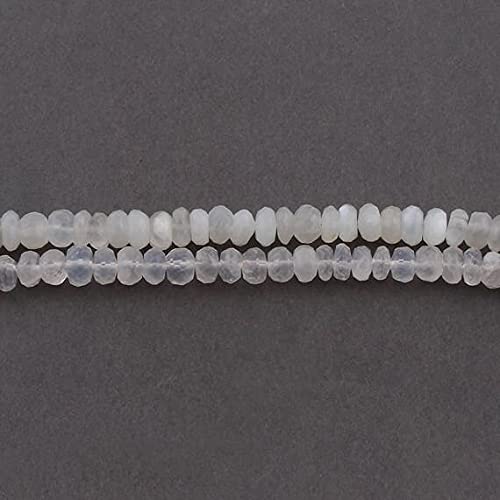 Moonstone Rondelles Beads 7mm pour réparer et personnaliser un collier