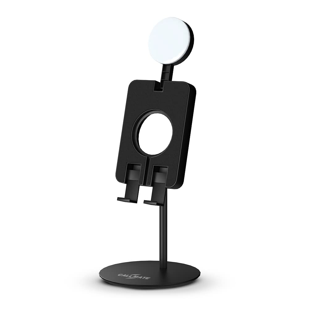 Callmate Universal Desktop Stand with Selfie Lighting Smartphone Vlogging Stand with Selfie Light is a Great Home Office Accessory