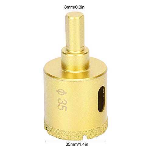 Juego de 5 brocas diamantadas de 35 mm para mármol y cerámica miniatura 2