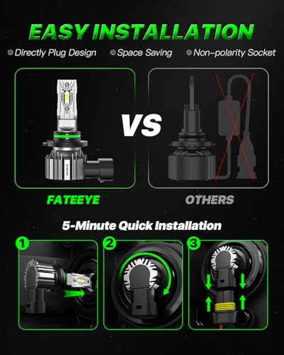 Image of H11 9005 LED Light Bulbs 40000LM 6500K High Beam Low Beam Bulb LED Fog Light Kit, 1:1 Size, Plug and Play, Fog Bulbs