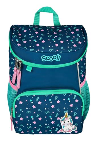 Scooli Mini-Me Kindergartenrucksack mit Abnehmbarer Brustgurt für Jungen und Mädchen I Ergonomischer Vorschulrucksack für die Kita I viel Stauraum, sehr leicht, blau