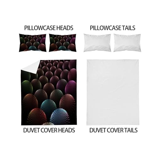 Taies d'oreiller filles et housse de couette double 3D - 4