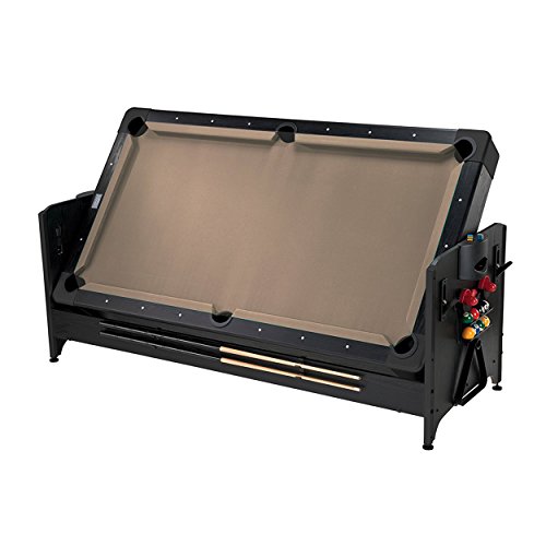 Fat Cat Original 3-in-1 Green 7' Pockey Multi-Game Table - Air Hockey, Billiards and Table Tennis - Tan