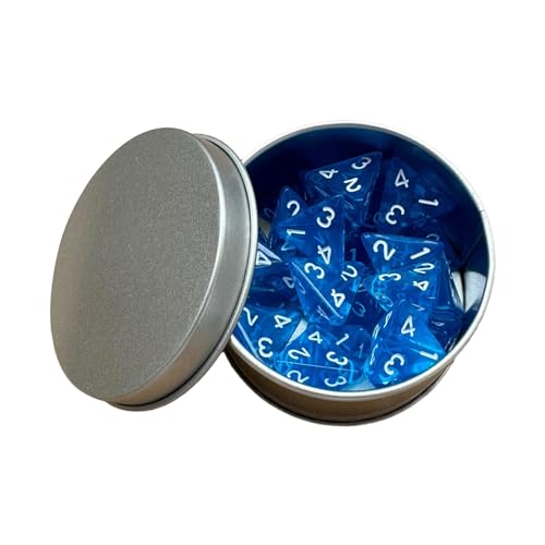 Luwecf 25PCS Würfel Set D4 für Rollenspiele Und RPG Tischspiele, Blau