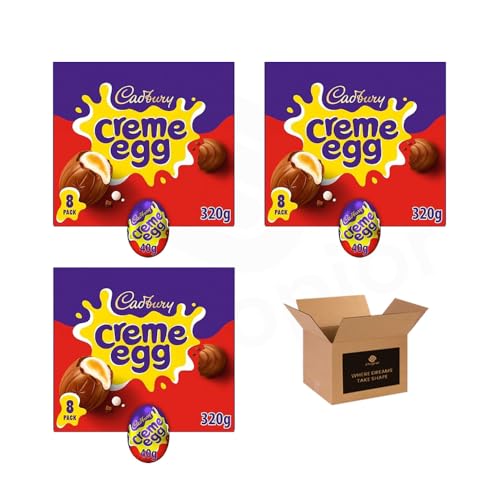 Cadbury Creme Eggs Milk Chocolate Mini Easter Egg Hunt | Creme Egg Fondant Filling Easter Chocolate Gifts Basket Fillers Kids Party Treats | Birthday & Celebration Sweets | 200g (5 x 40g) (Pack 3)