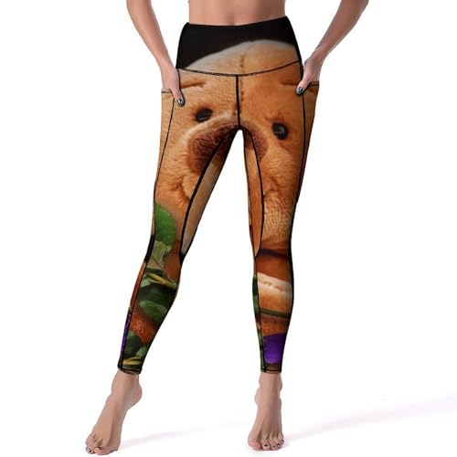 Legging yoga taille haute anti-glisse femme - Pantalon de fitness et jogging taille S