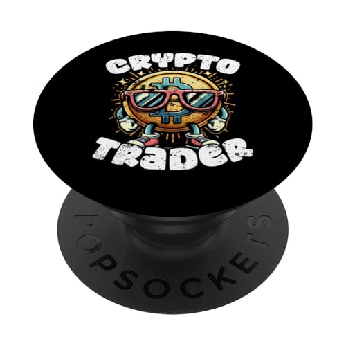 Regalo divertido de criptomonedas BTC Inversor Bitcoin Crypto Trader PopSockets PopGrip Adhesivo