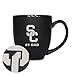 Rico Industries NCAA Southern California Trojans - USC #1 Dad 15oz Laser Engraved Matte Black Ceramic Bistro Mug - for Hot or Cold Drinks