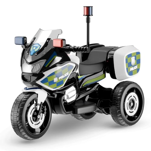 Lifelong Cuppy Electric Ride on Police Bike for 1+ Years Baby Kid...