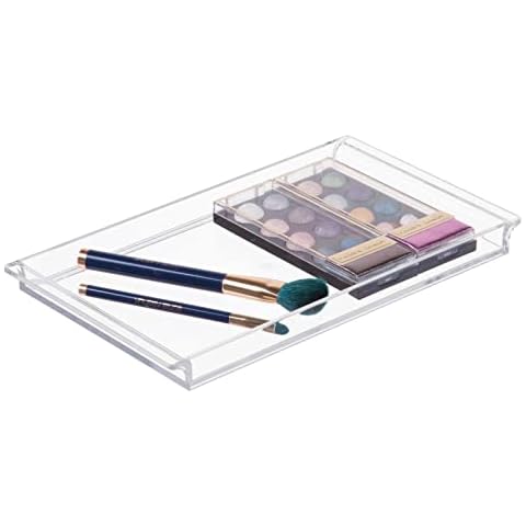 mDesign Clear Makeup Storage Tray Cover