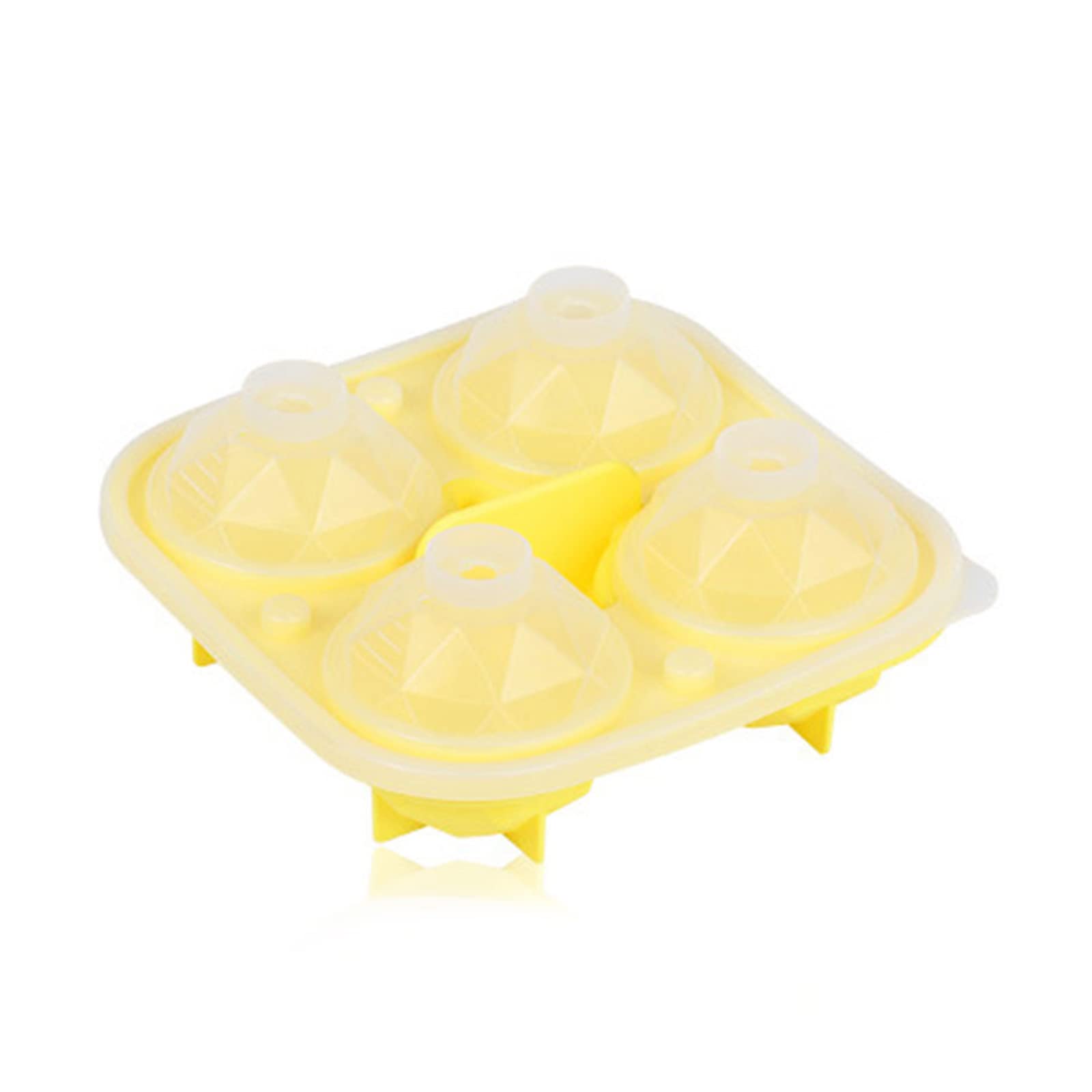 ZEPFJHE Mold with No-Spill Removable Lid Rhombus-Shape Ice-Cubes Trays Mold Water Whiskey-Cocktail Cube Molds Silicone cube with Lid