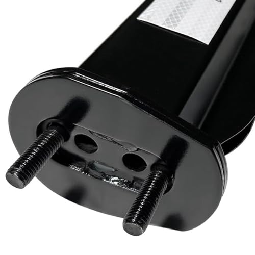 Image of 2 Pack Angled Mudflap Hangers Brackets Mud Flap Holder Mounting Kit 30 inch Length Spring Loaded with Reflective Tapes fit for 2-1 /2 inch Bolt Spacing Semi Trucks, Black